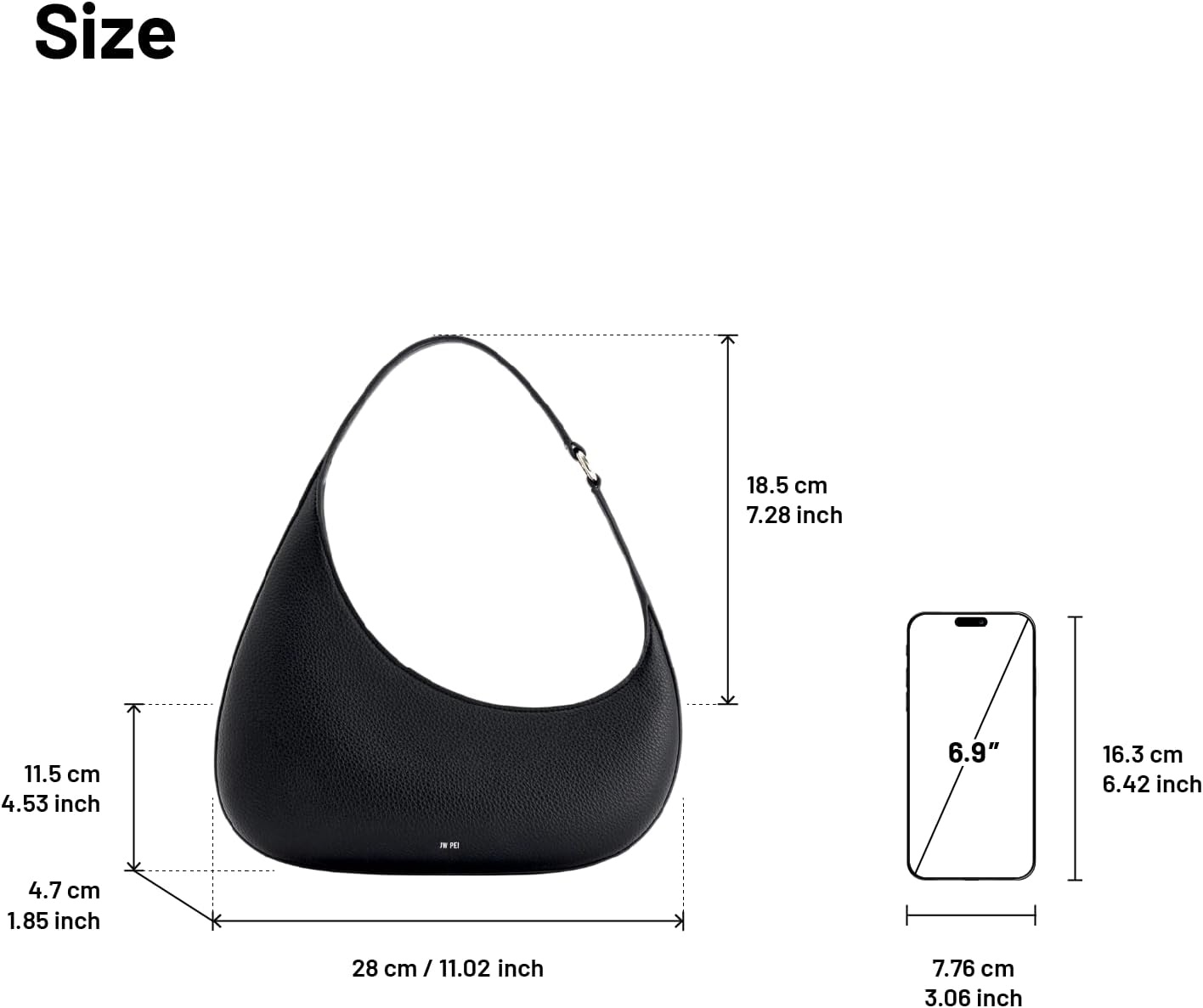 image:imageJW PEI Womens Harlee Shoulder BagBlack