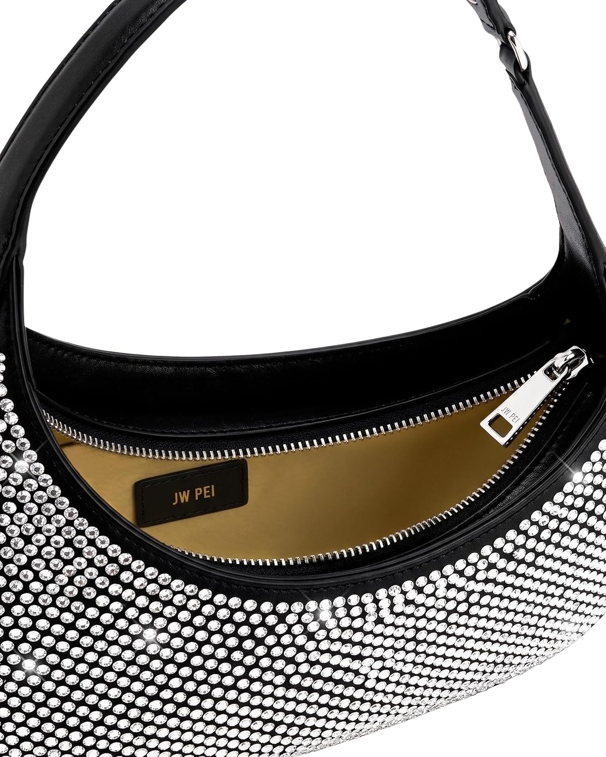 image:imageJW PEI Womens Harlee Shoulder BagBlack Artificial Crystal