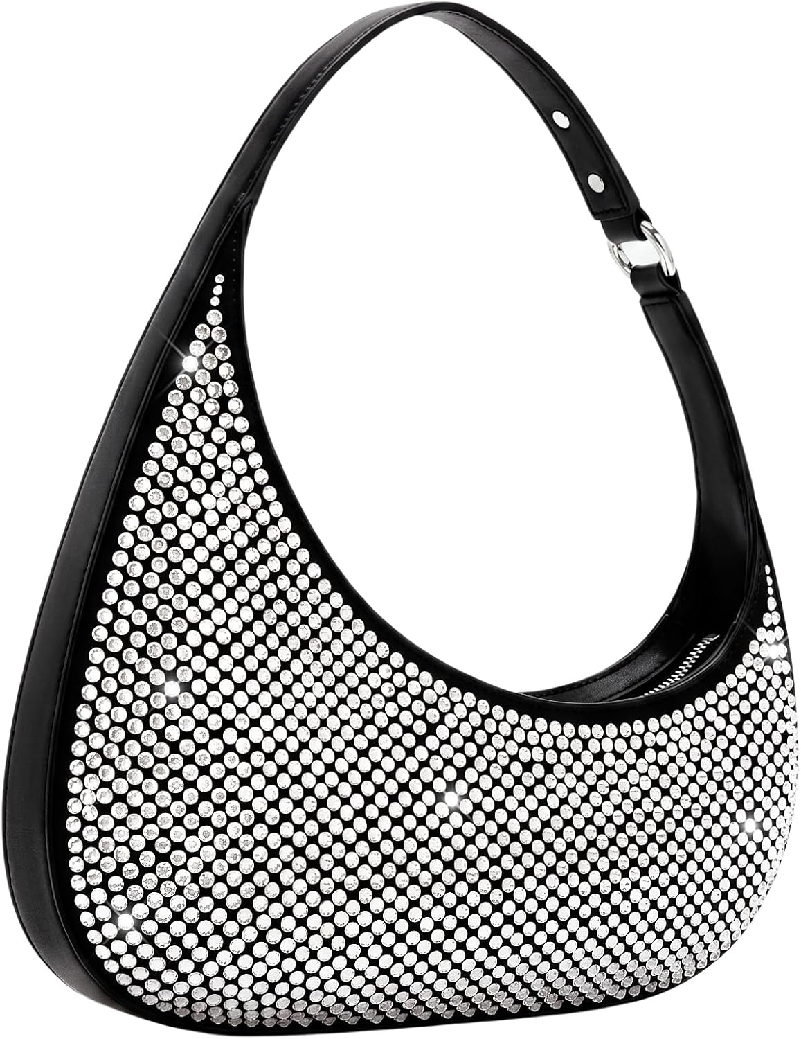 image:imageJW PEI Womens Harlee Shoulder BagBlack Artificial Crystal