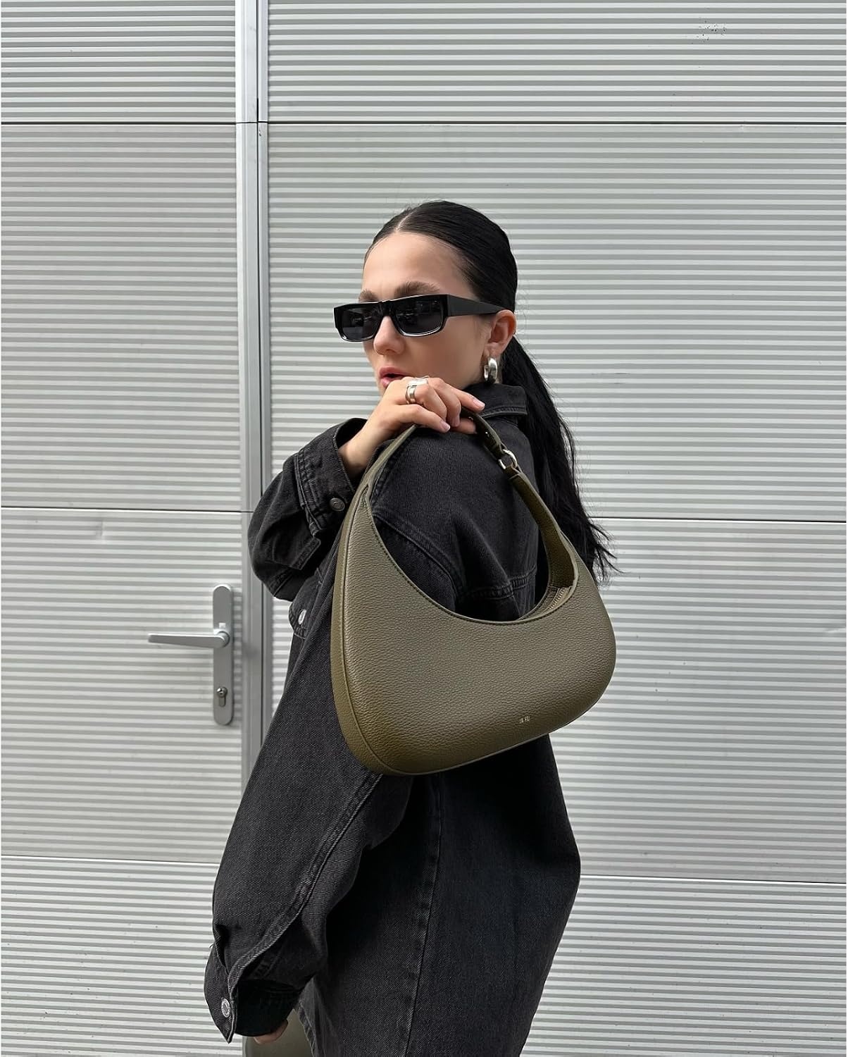 image:imageJW PEI Womens Harlee Shoulder BagDark Olive