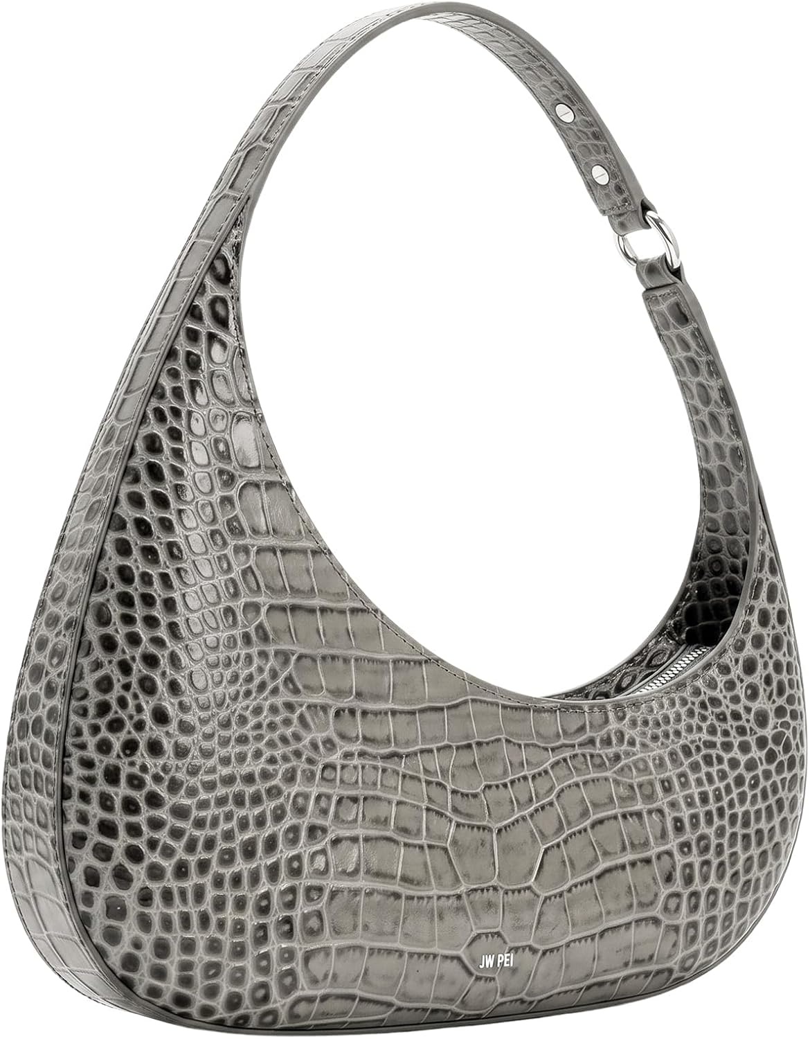 image:imageJW PEI Womens Harlee Shoulder BagLight Grey Croc
