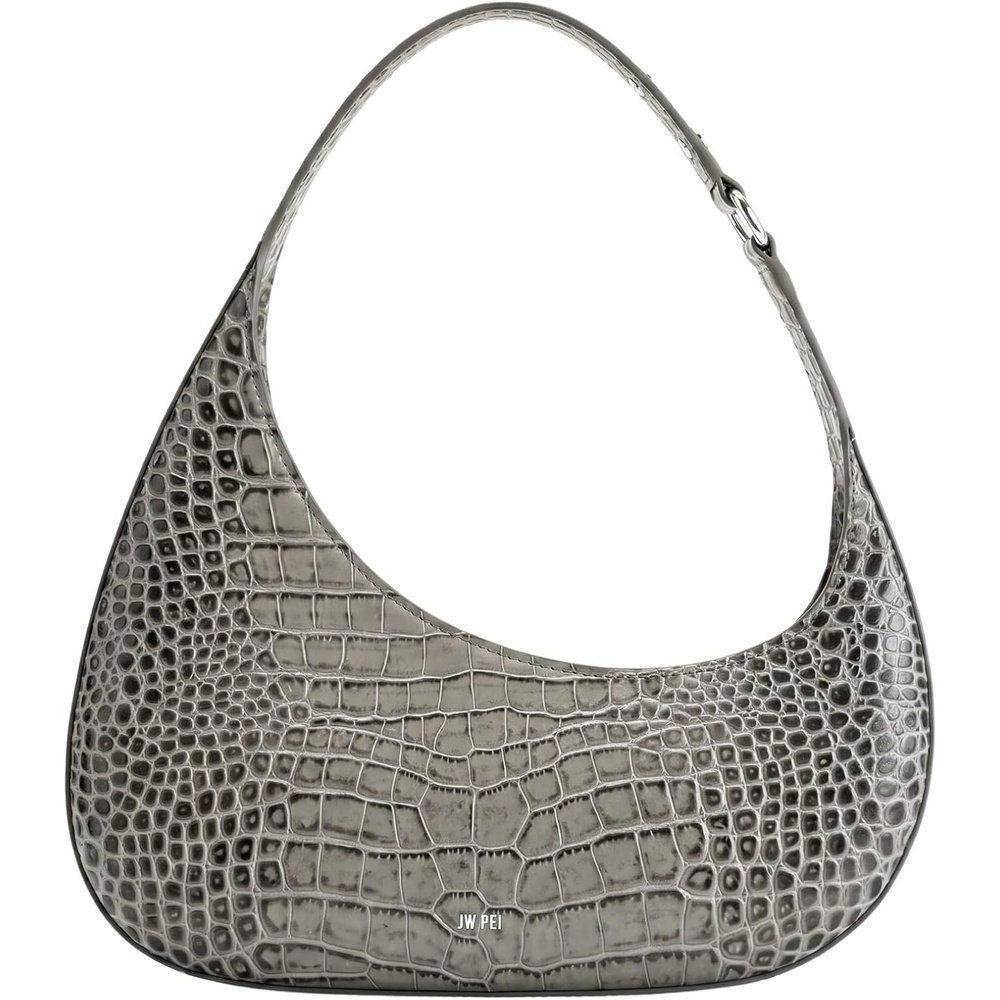 image:imageJW PEI Womens Harlee Shoulder BagLight Grey Croc
