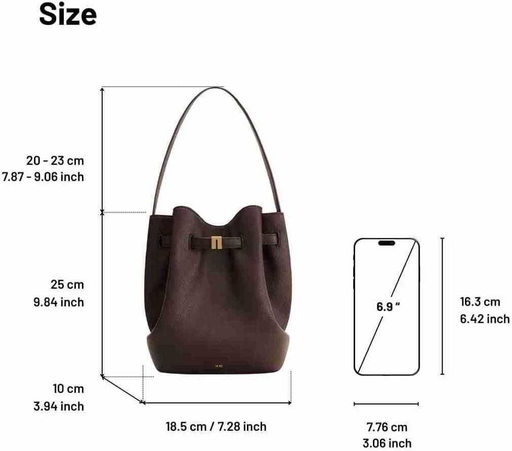 image:imageJW PEI Womens Clara Lock Accent Bucket Shoulder BagMocha Brown