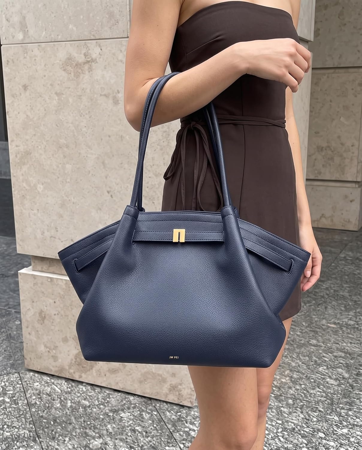 image:imageJW PEI Womens Hana Large Tote BagNavy