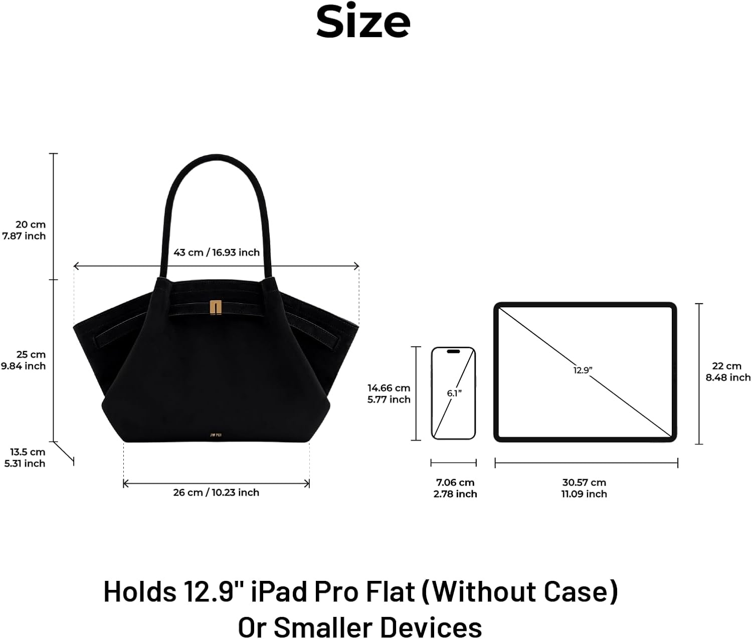 image:imageJW PEI Womens Hana Medium Tote BagBlack