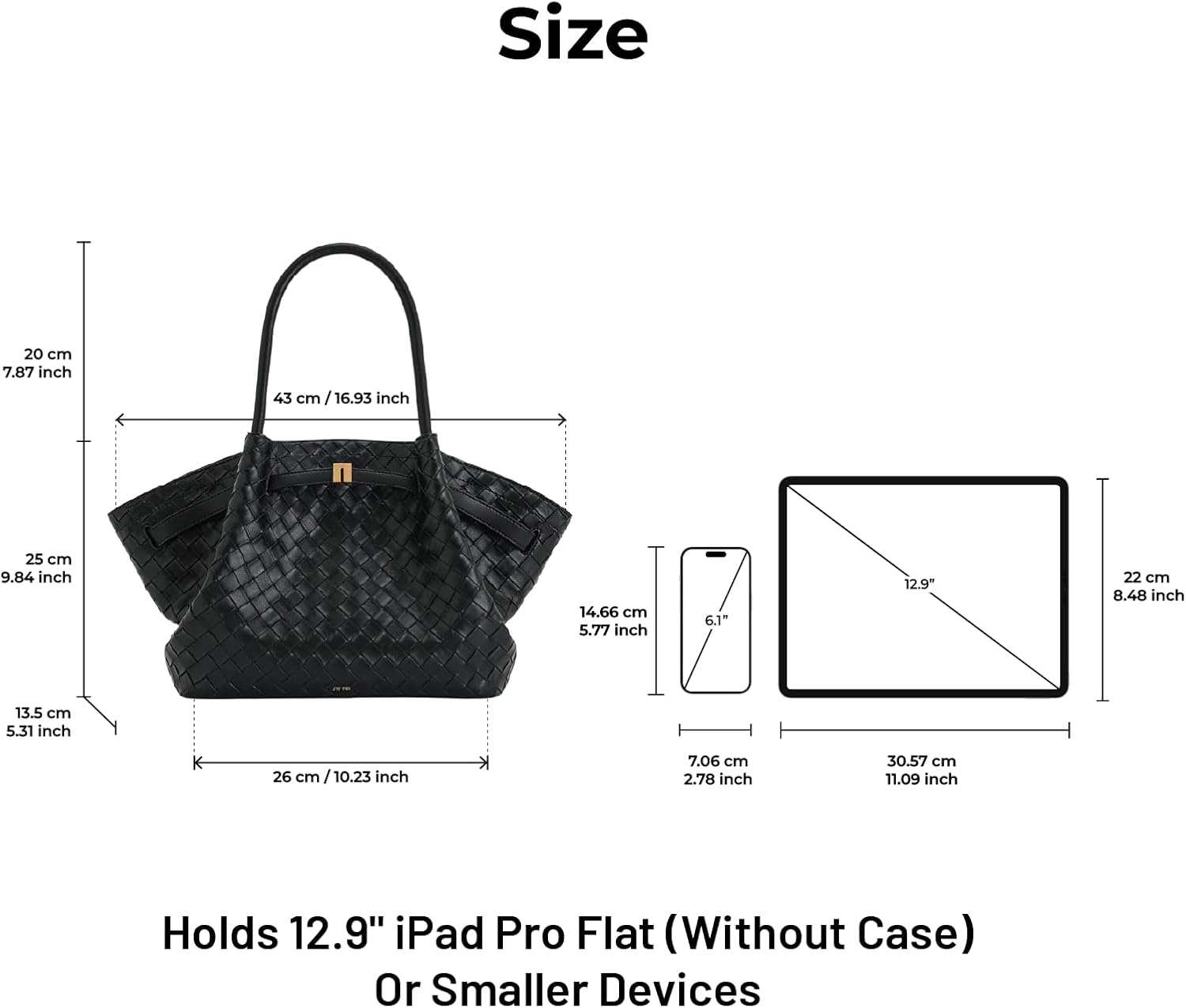 image:imageJW PEI Womens Hana Medium Tote BagBraided Black