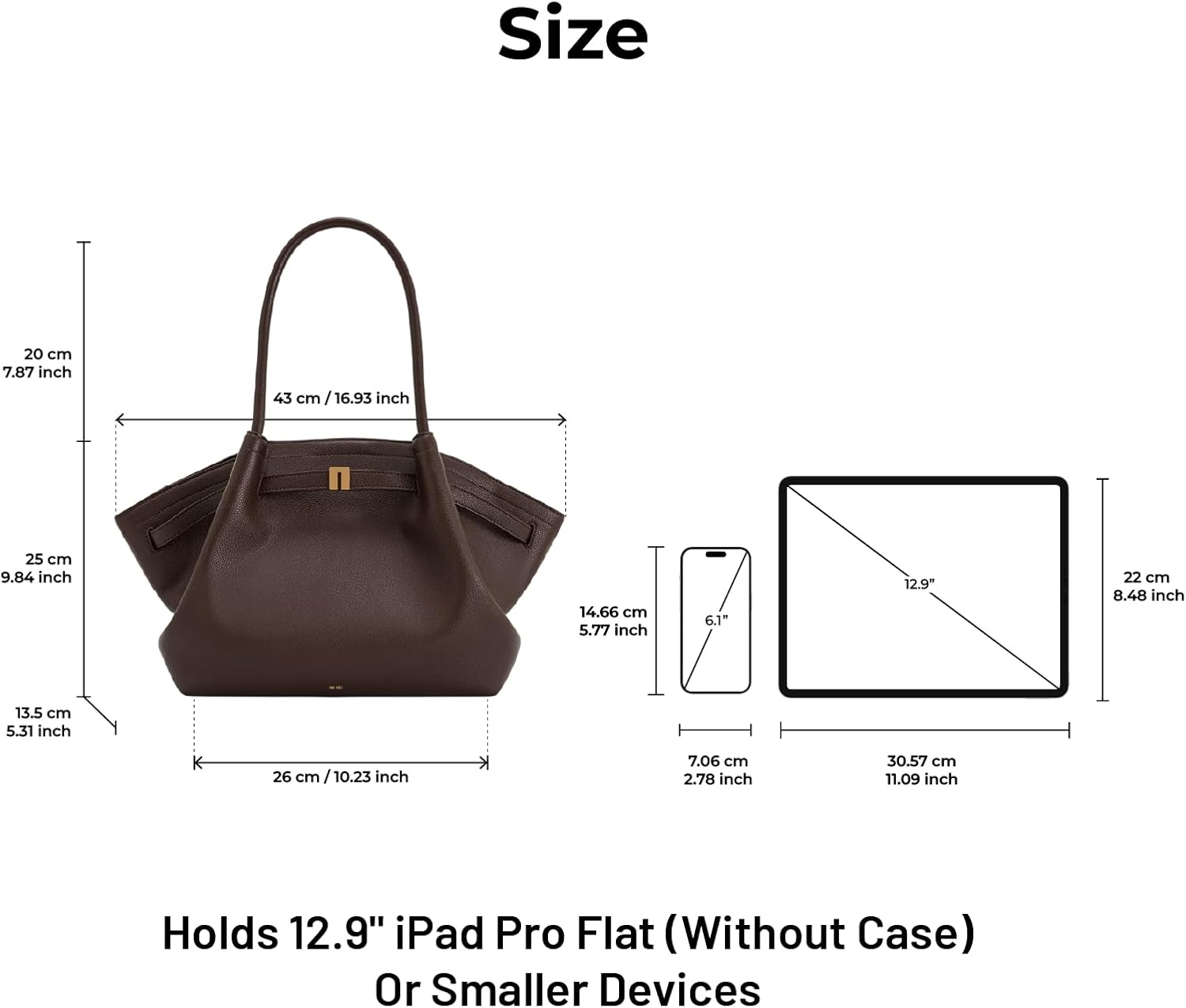 image:imageJW PEI Womens Hana Medium Tote BagDark Brown