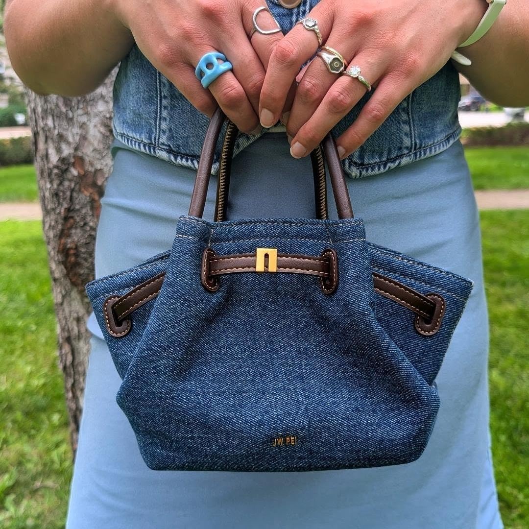 image:imageJW PEI Womens Hana Mini Tote BagBlue Denim