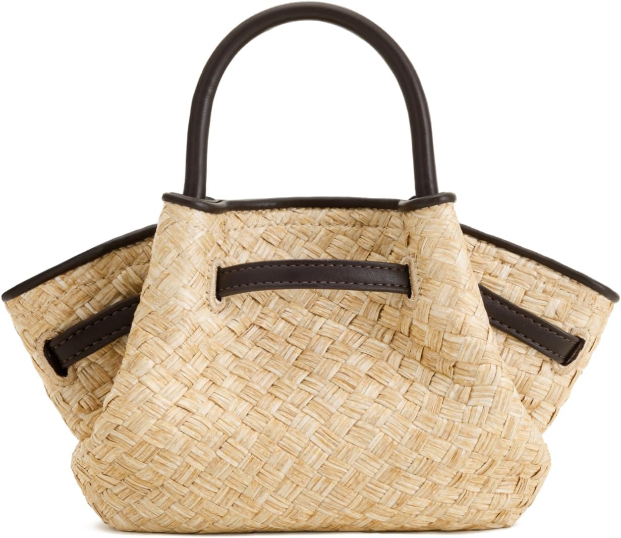 image:imageJW PEI Womens Hana Mini Tote BagBrown Faux Straw