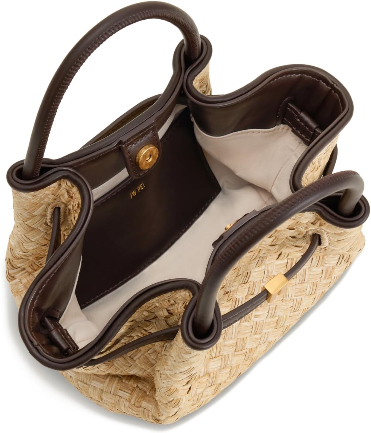 image:imageJW PEI Womens Hana Mini Tote BagBrown Faux Straw