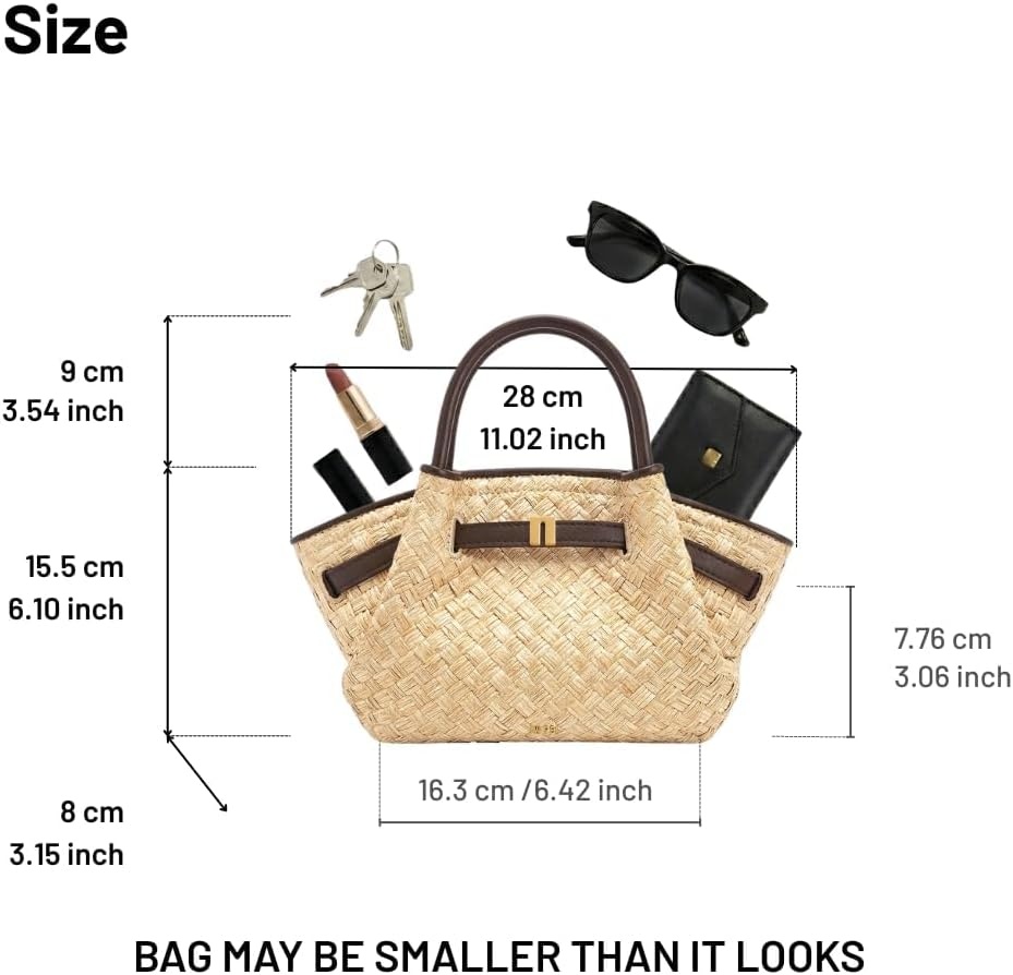 image:imageJW PEI Womens Hana Mini Tote BagBrown Faux Straw