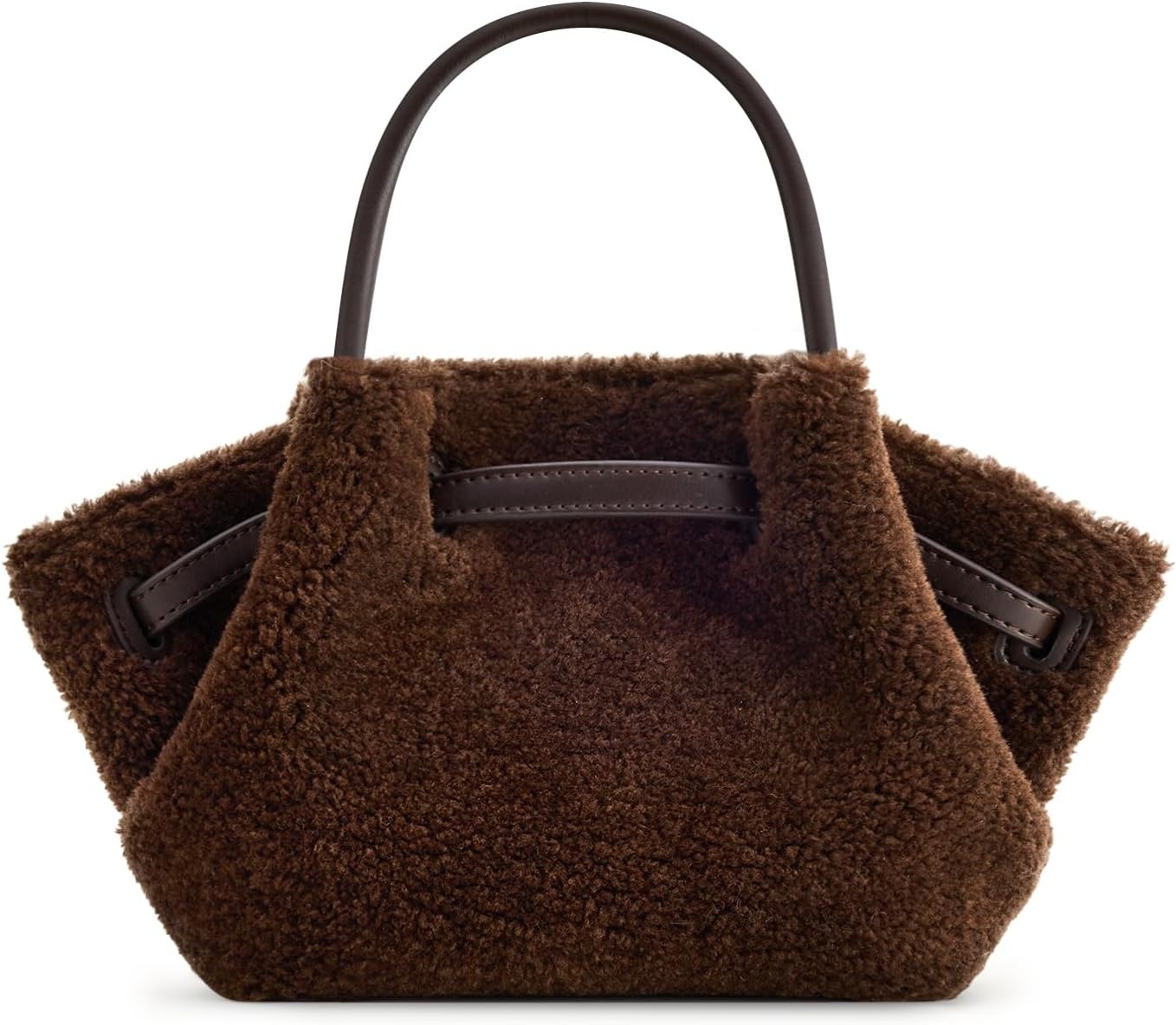 image:imageJW PEI Womens Hana Mini Tote BagDark Brown Faux Fur
