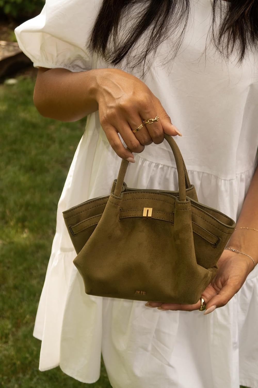 image:imageJW PEI Womens Hana Mini Tote BagDark Olive
