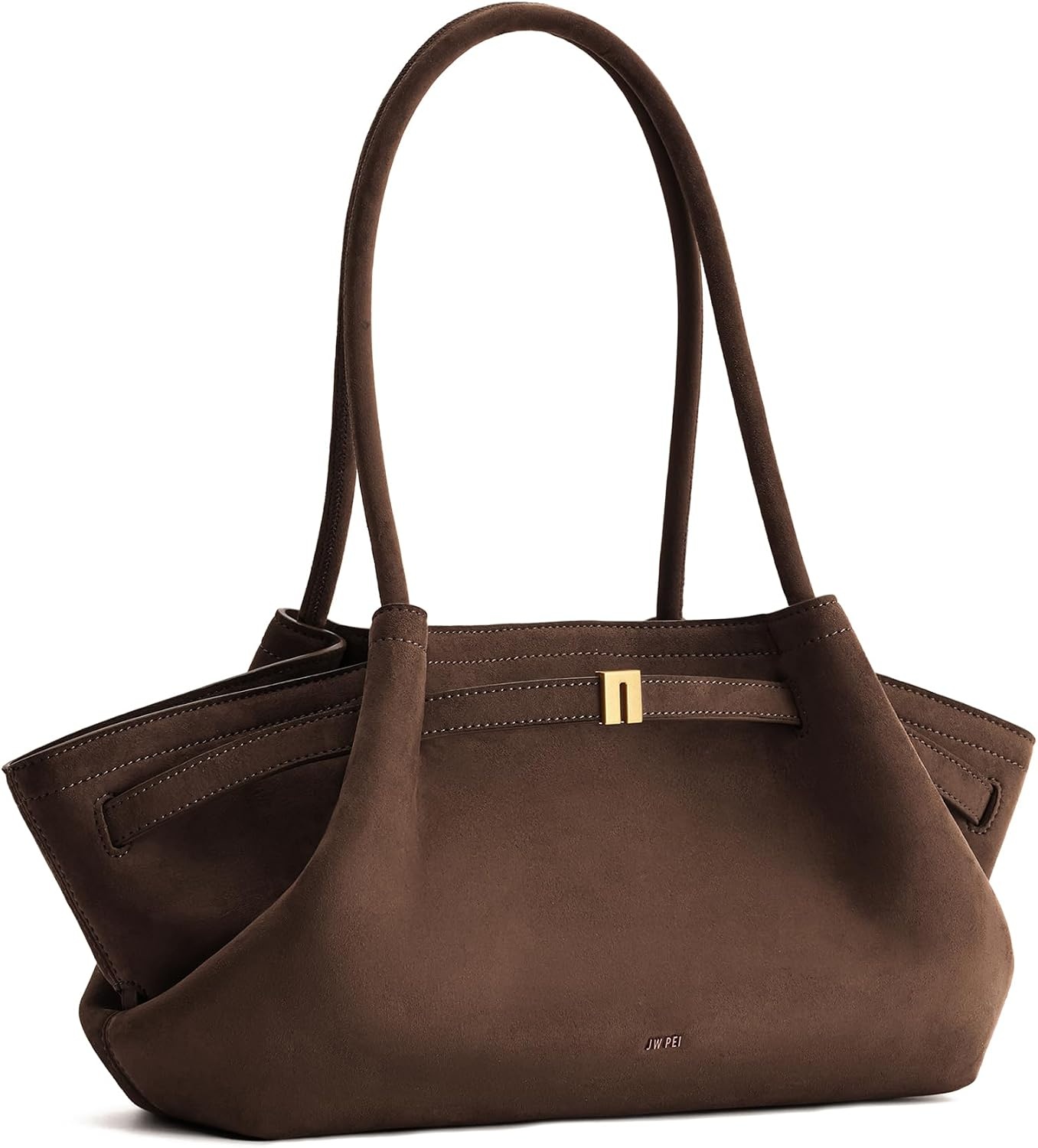 image:imageJW PEI Womens Hana Wide Faux Suede Tote BagDark Brown