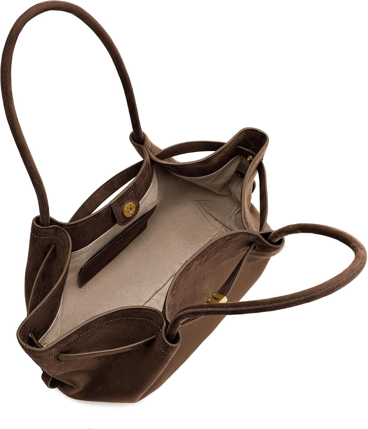 image:imageJW PEI Womens Hana Wide Faux Suede Tote BagDark Brown