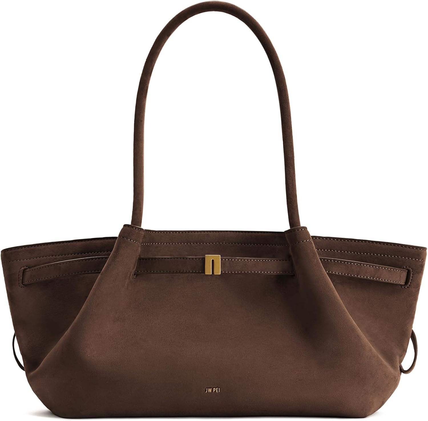 image:imageJW PEI Womens Hana Wide Faux Suede Tote BagDark Brown