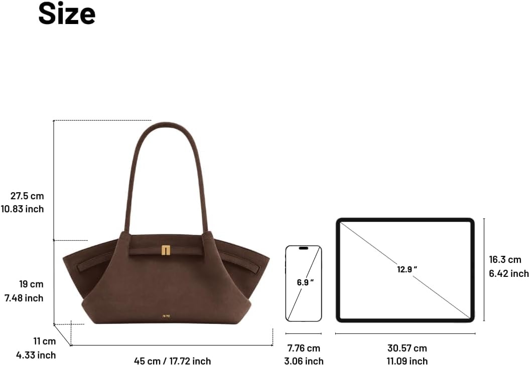 image:imageJW PEI Womens Hana Wide Faux Suede Tote BagDark Brown