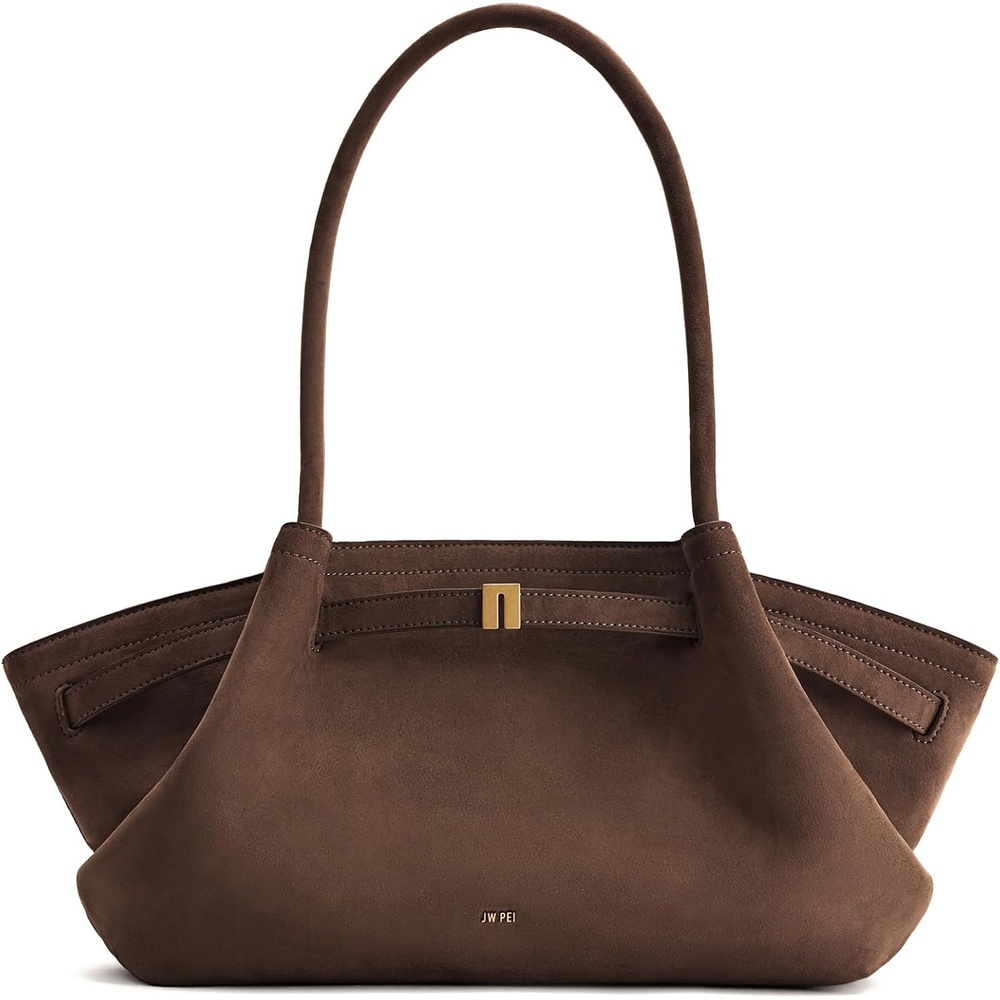 image:imageJW PEI Womens Hana Wide Faux Suede Tote BagDark Brown