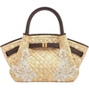 Brown Faux Straw Beading