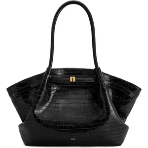 JW PEI Women’s Hana Large Tote Bag(Black Croc)