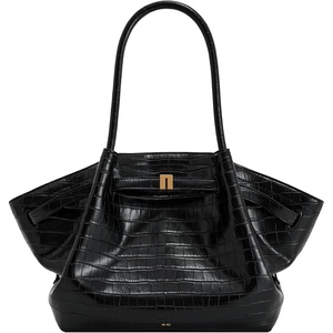 JW PEI Women’s Hana Medium Tote Bag(Black Croc)
